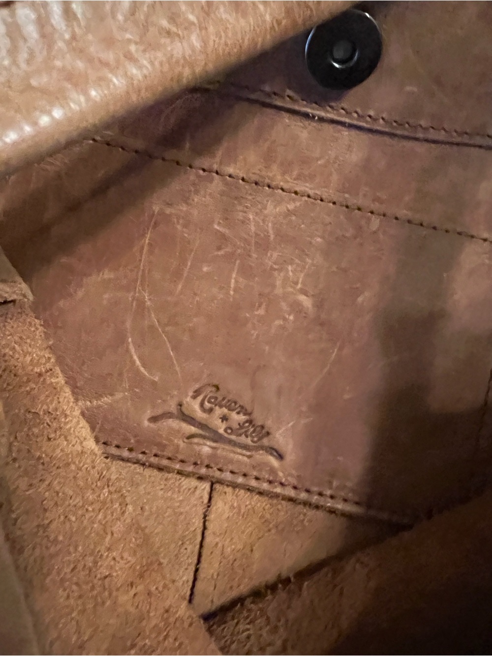 Raven + Lily Tan Brown Leather Shoulder Bag-Magnolia - Picture 5 of 5